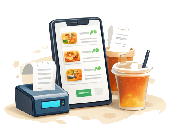 Online and dine-in order board used to prevent missed and cancelled tickets